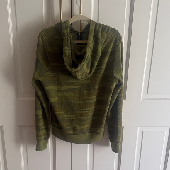 Aviator Nation Green Camo Hoodie with Colorful Stripes - Picture 5 of 5